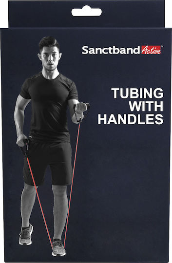 Sanctband Active Λάστιχο Γυμναστικής Σωληνωτό Σκληρό με Λαβές Μωβ 1.5m