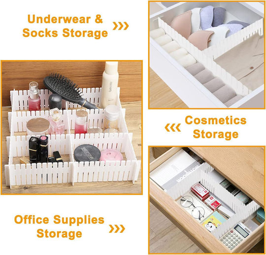 Organizator de sertare în Culoare Alb 46.3x7cm 4buc