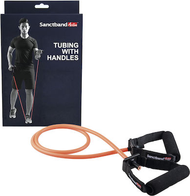 Sanctband Active Gymtube Resistance Band Moderate with Handles Orange