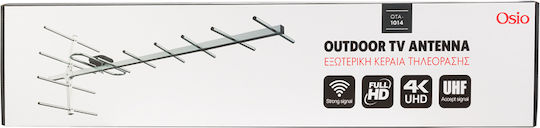 Osio OTA-1014 Εξωτερική Κεραία Τηλεόρασης (δεν απαιτεί τροφοδοσία) σε Μπλε Χρώμα Σύνδεση με Ομοαξονικό (Coaxial) Καλώδιο