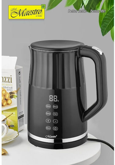 Maestro Βραστήρας 1.7lt 2200W Μαύρος