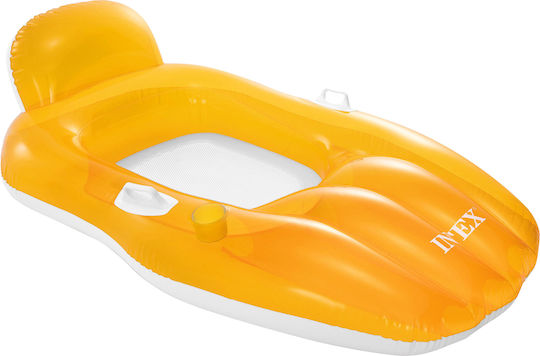 Intex Παιδικό Φουσκωτό Στρώμα Θαλάσσης με Χειρολαβές Πορτοκαλί 163x104cm