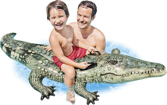 Intex Realistic Gator Παιδικό Φουσκωτό Ride On Θαλάσσης Κροκόδειλος με Χειρολαβές 170x86cm