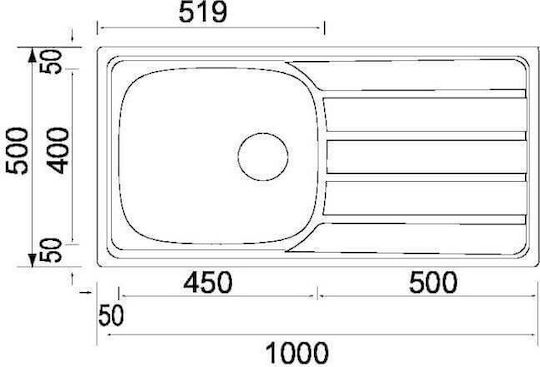 Apell Area 8215 Ένθετος Inox Σατινέ Μ100xΠ50cm Ασημί Apell Area 8215 Ένθετος Inox Σατινέ Μ100xΠ50cm Ασημί