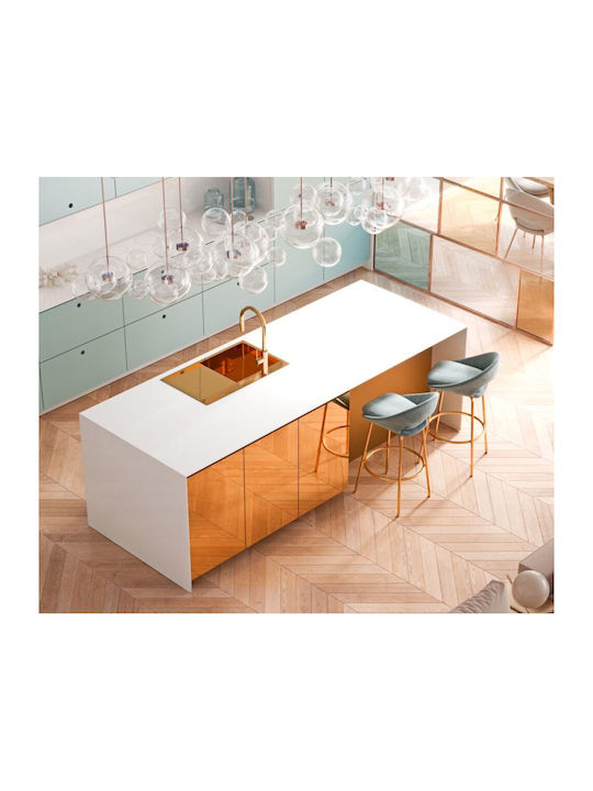 Quadron Ένθετος Νεροχύτης Inox Μ78xΠ48cm Γκρι