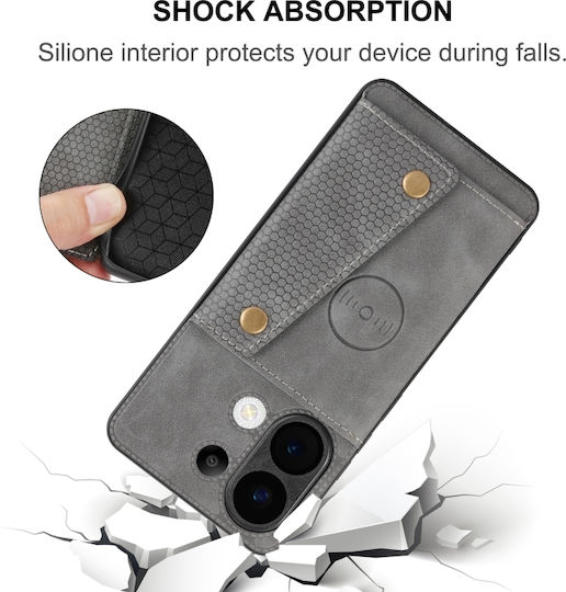 Redmi Back Cover Δερμάτινο / Δερματίνης / Σιλικόνης Κόκκινο (Redmi Note 13 4G)