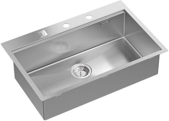 GraniteQ Ένθετος Inox Μ76xΠ50cm Γκρι