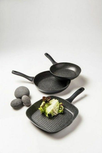 Cryspo Trio Petra Pan made of Aluminum with Stone Coating 24cm