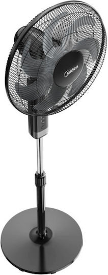 Midea Pedestal Fan 50W 40cm Diameter with Remote Control Black
