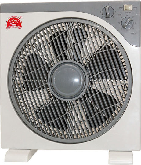 Happy House Box Fan 45W Διαμέτρου 30cm Γκρι