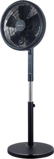 Singer Ventilator Pe Piedestal 55W Diametru 40cm Cu Telecomandă Negru