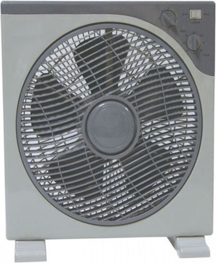 Happy House Box Fan 45W Διαμέτρου 30cm Γκρι