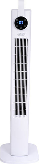 Adler Ανεμιστήρας Πύργος 60W με Τηλεχειριστήριο Λευκός