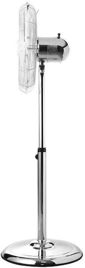 Estia Retroflow Fan Pedestal 50W Diameter 40cm Silver