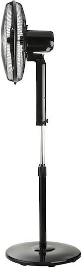 Estia Bow Pedestal Fan 60W 40cm Diameter With Remote Control Black