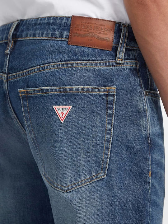 Pantalon De Blugi Pentru Bărbați Straight Albastru