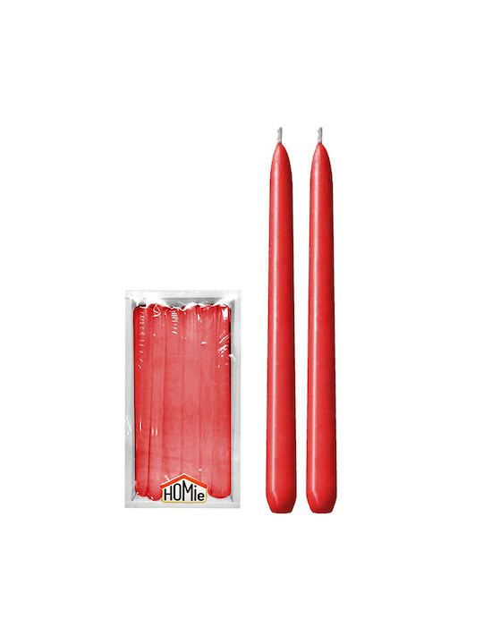 HOMie Scented Candle Taper Red 20cm 12pcs