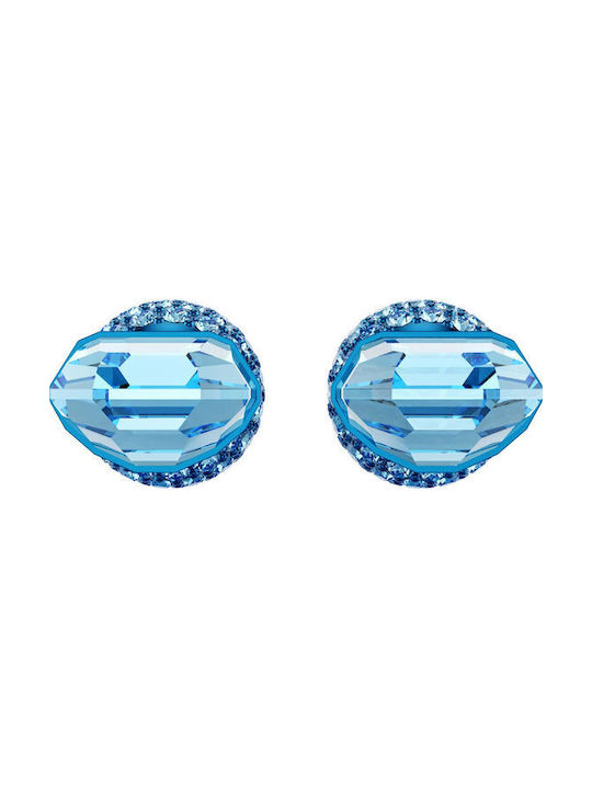 Swarovski Blue Lucent Ohrringe mit Steinen