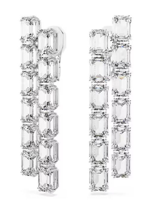 Swarovski Millenia Σετ Σκουλαρίκια Κρεμαστά με Clip με Πέτρες