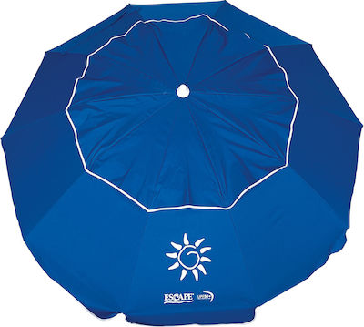 Escape Foldable Beach Umbrella Diameter 2m with UV Protection and Air Vent Blue