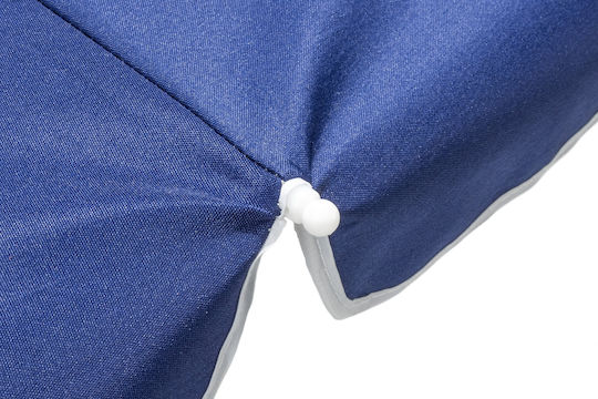 Escape Folding Beach Umbrella Diameter 2.2m with UV Protection and Air Vent Blue