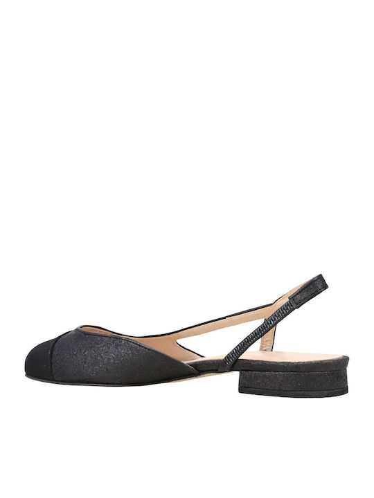 Lederne Damen Ballerinas in Schwarz Farbe
