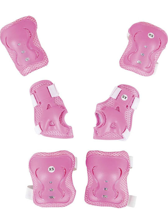 AMILA Children's Protective Gear Set for Rollers Pink Large