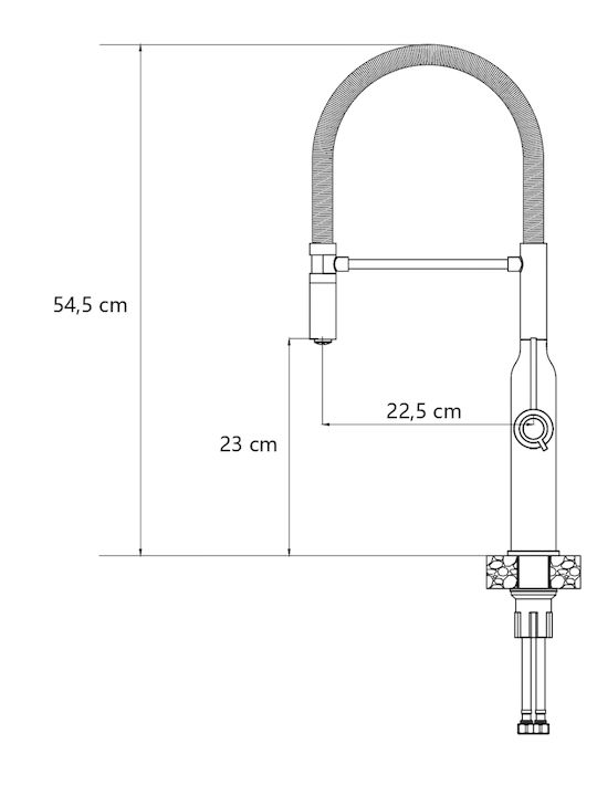 Quadron Marilyn Μπαταρία Κουζίνας Πάγκου Χάλκινη