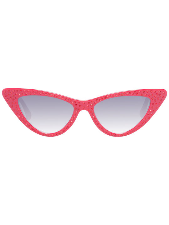 Guess Women's Sunglasses with Red Plastic Frame and Gray Gradient Lens GU7810 68B