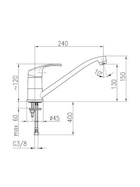 KFA Kitchen Faucet Counter Gray