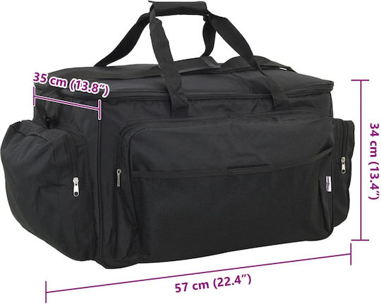 Waterproof Fishing Bag Black Oxford Fabric Black 57 X 35 X 34 Cm