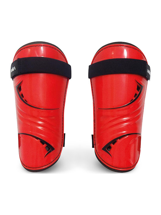 AMILA 83179 Protecții tibie fotbal Adulți Roșii