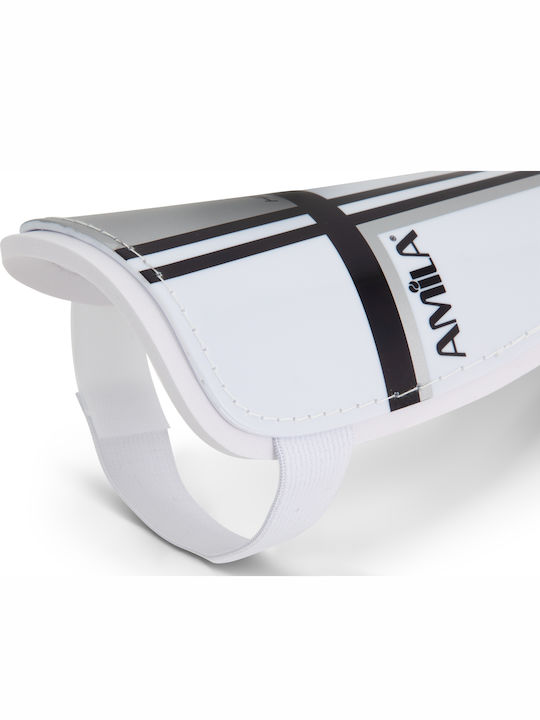 AMILA Hercules Adults Soccer Shin Protectors White Large 83177