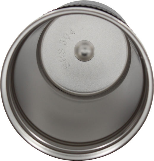 Stainless Steel Thermos Cup Vacuum 380 ml Φ8.7x14.5 cm Green Silicone Handle Keskor 42655-2
