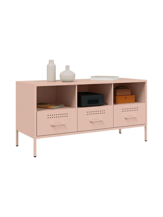 Metal TV Stand Pink M100.5xD39xH50.5cm