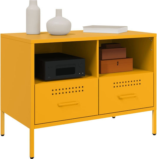 TV-Ständer Aus Metall Senfgelb M68xT39xH50.5cm