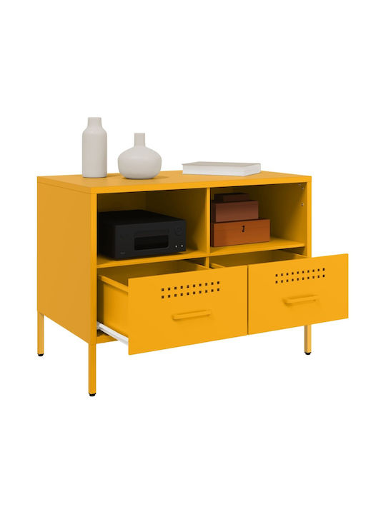 Έπιπλο Τηλεόρασης Μεταλλικό Μουσταρδί Μ68xΠ39xΥ50.5cm