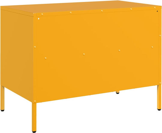 TV-Ständer Aus Metall Senfgelb M68xT39xH50.5cm
