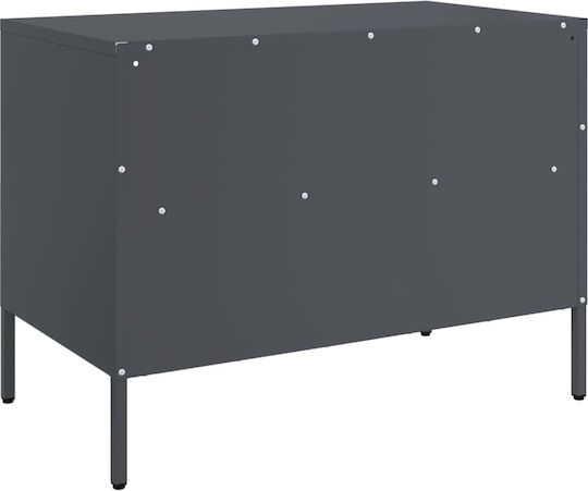 TV-Ständer Aus Metall Anthrazit M68xT39xH50.5cm