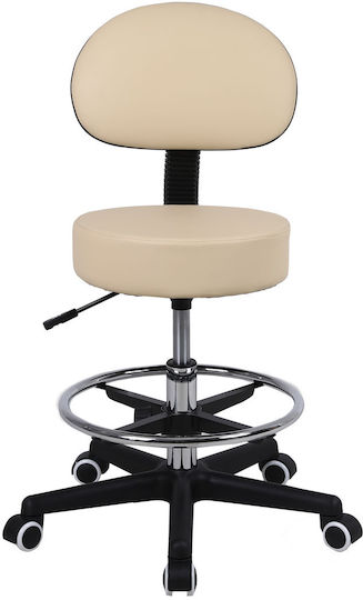 Mobiak Medical Stool with Backrest Beige 0812312