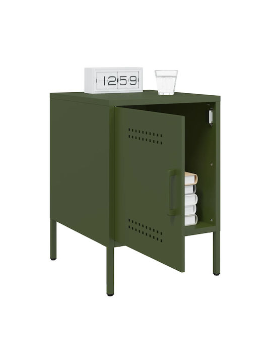 Metal Bedside Table Green 36x39x50.5cm