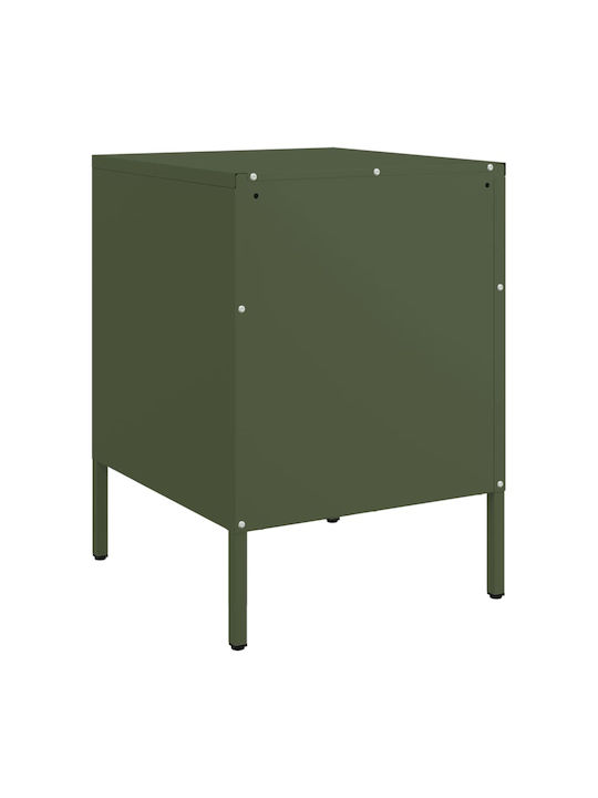 Metal Bedside Table Green 36x39x50.5cm