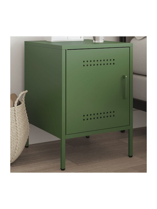 Metal Bedside Table Green 36x39x50.5cm