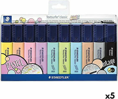 Staedtler Textsurfer Classic Pastel & Vintage Vintage Highlighter Set 5 Units