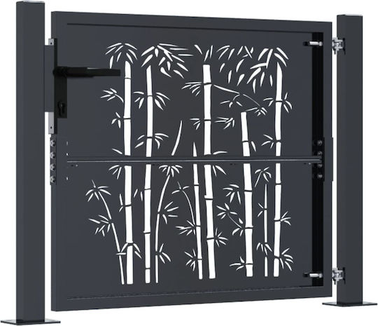 vidaXL Fence Gate from Bamboo in Gray Color 80cm x 1.05m