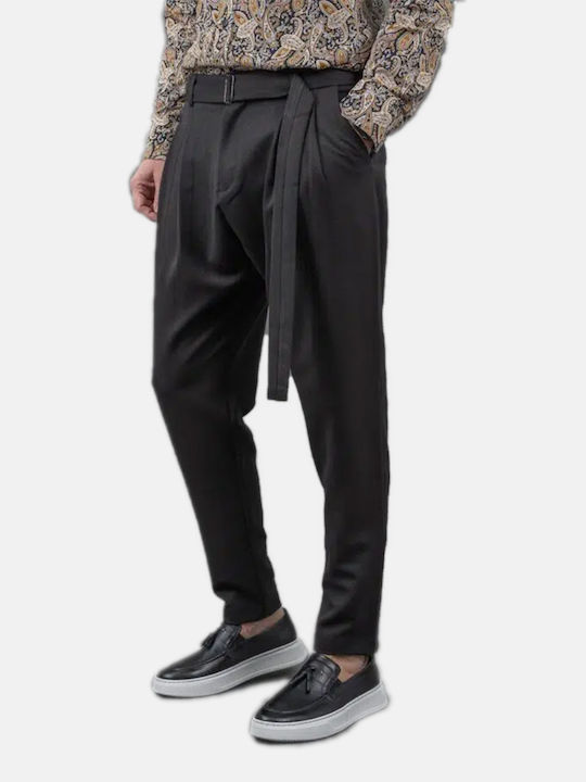 Vittorio Artist Men's Trousers in Loose Fit Black