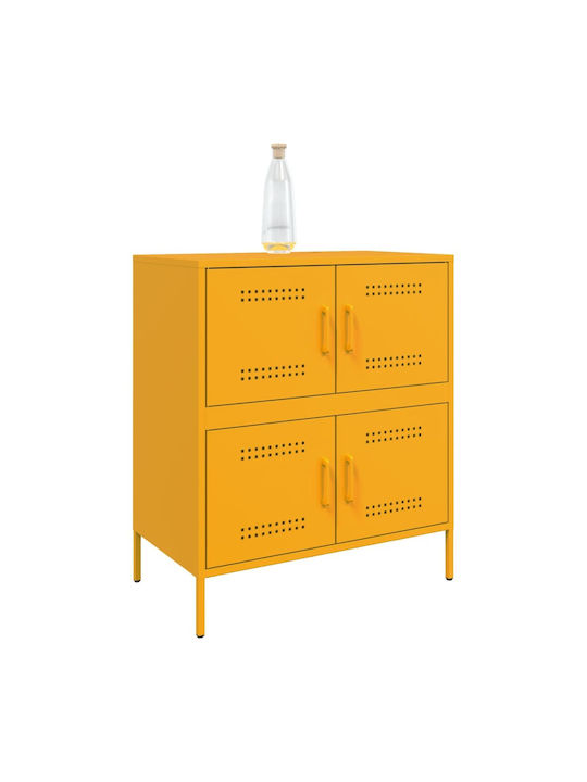 Μπουφές από Μέταλλο Μουσταρδί 68x39x79cm
