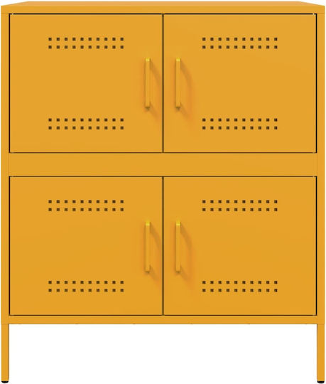 Μπουφές από Μέταλλο Μουσταρδί 68x39x79cm