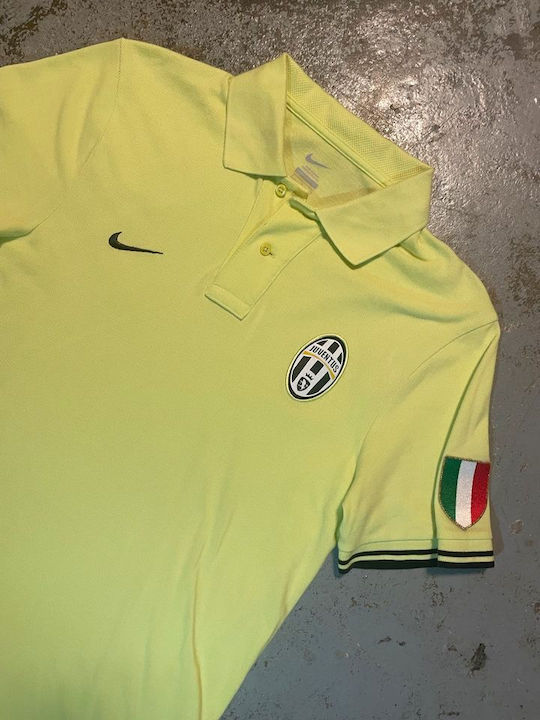 Nike Juventus Bluza Bărbătească cu Mânecă Scurtă Polo Galbenă