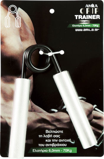 AMILA Crush Grippers Silver with Resistance up to 45kg Aluminum